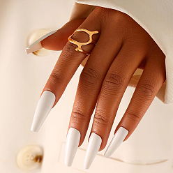 Золотой Латунь манжеты кольца, полые кольца для женщин, золотые