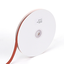 Chocolate Polyester Ribbon, Herringbone Ribbon, Chocolate, 3/8 inch(9mm), about 50yards/roll(45.72m/roll)