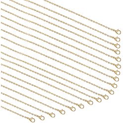 Золотой Изготовление ожерелья из латуни, золотые, 23.6 дюйм (60 см), 20 шт / комплект