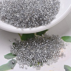 (DB0114) Transparent Silver Gray Gold Luster MIYUKI Delica Beads, Cylinder, Japanese Seed Beads, 11/0, (DB0114) Transparent Silver Gray Gold Luster, 1.3x1.6mm, Hole: 0.8mm, about 100000pcs/500g