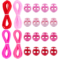 (52) Непрозрачная лаванда Полая труба ПВХ трубчатый синтетический каучуковый шнур, с пластиковыми шнуровыми замками, разноцветные, 5000x1.5 мм, внутренний диаметр: 1.4 мм, 4 цветов, 1 рулон / цвет, 4 рулонов