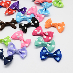 Gemischte Farbe Handarbeit gewebt Ornament Accessoires, Grosgrain bowknot, Gemischte Farbe, 23x37x6 mm