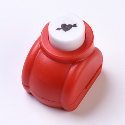 Случайный Цвет Пластиковые наборы для пунша для скрапбукинга и бумажных промыслов, бумажные формочек, стрелка через сердце, случайный один цвет или случайный смешанный цвет, 33x26x32 мм