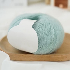 Бледно-бирюзовый Пряжа мохер, длинная шерстяная пряжа для вязания, для одежды шарфы свитера шали шапки, бледные бирюзовая, 20г/моток