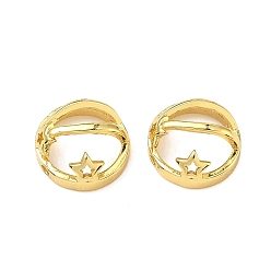 Золотой Латунной шариковой кадра, долговечный, стойки покрытие, звезда, золотые, 10.5x5 мм, отверстие : 1 мм
