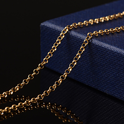 Золотой Ионное покрытие (ip) 304 роликовая цепь из нержавеющей стали, отрыгивающая цепь, несварные, с катушкой, золотые, 2x0.8 мм, около 32.8 футов (10 м) / рулон