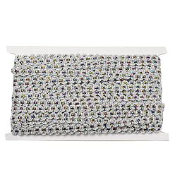 Белый Кружевная отделка из полиэстера с блестками, для штор, декор домашнего текстиля, белые, 3/8 дюйм (9.5 мм)