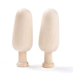 Желтая Старая Ткань  Незаконченные деревянные грибные украшения, для художественного и ремесленного искусства, декорирование проектов, украшения для дома, старое кружево, 25x25x70~70.5 мм