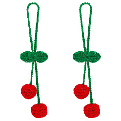 Красный 2 шт. подвесные украшения из полиэстера в форме вишни, подвесные украшения для зеркала заднего вида автомобиля, красные, 230 мм