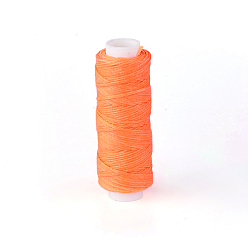 Оранжевый Вощеный шнур полиэстера, микро шнур макраме, для кожаного проекта, изготовление браслетов, ремонт обуви, переплетное дело, плоский, оранжевые, 0.8 мм, около 32.8 ярдов (30 м) / рулон