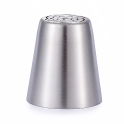 Stainless Steel Color Non-Tarnish Vortex Stainless Steel Russian Piping Tips, Cake Decorating Tips, for Cupcake Cookies Birthday Party, Stainless Steel Color, 40.5x37mm, Inner Diameter: 35mm