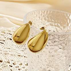 Золотой 304 из нержавеющей стали серьги, слеза, золотые, нет размера