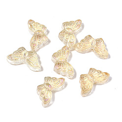 Gold Transparente Glasperlen, Schmetterling, Gold, 15x8 mm, Bohrung: 1 mm, 50 Stück / Beutel