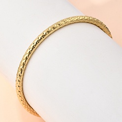 Золотой Кованые 304 браслеты из нержавеющей стали для женщин, золотые, 0.16 дюйм (0.4 см), внутренний диаметр: 2.60 дюйм (6.6 см)