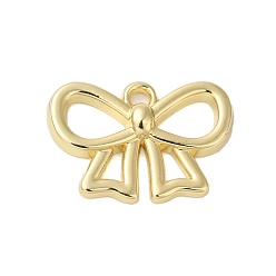 Золотой Стойки подвески обшивки сплава, без кадмия и без свинца, бантом, золотые, 11x16x2 мм, отверстие : 1.2 мм