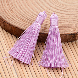 Plum Nylon Thread Tassel Big Pendant Decorations, Plum, 43x6mm