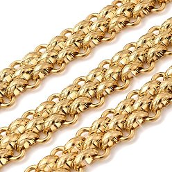 Real 20K Gold Plated 304 из нержавеющей стали цепи сетки, несварные, с катушкой, ионное покрытие (ip), реальный 20 k позолоченный, 13.5x5.5 мм