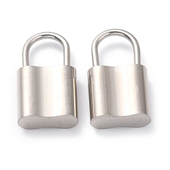 Нержавеющая Сталь Цвет Не тускнеющие 304 подвески из нержавеющей стали, замок навесной, цвет нержавеющей стали, 17x9x4 мм, отверстие : 5x7 мм
