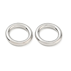 Platinum Alloy Closed Jump Rings, Round Rings, Long-Lasting Plated, Rack Plating, Platinum, 15x2.5mm, Inner Diameter: 9.5mm