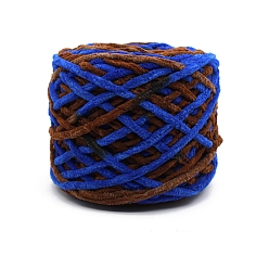 Темно-Синий Мягкая полиэфирная пряжа для вязания крючком, толстая пряжа для шарфа, пакет, изготовление подушек, сегмент окрашенный, темно-синий, 7 мм