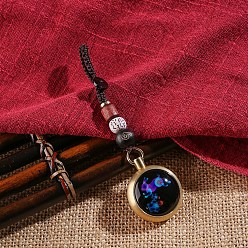 Кролик Светящаяся латунь и лэмпворк двенадцать зодиакальных вращающихся подвесных украшений, светится в темноте, удачи ручной веревки висячие украшения, кролик, 10 см