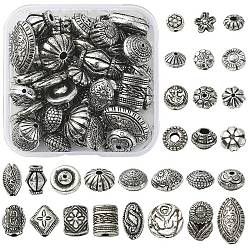 Античное Серебро 20g пластиковые бусины ccb, для изготовления ювелирных изделий DIY, разнообразные, античное серебро, 7~14x6.5~12x3.5~12 мм, отверстие : 2~5 мм