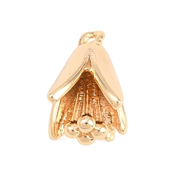 Золотой Латунные подвески, , золотые, 11.5x8x8.5 мм, отверстие : 1.2 мм