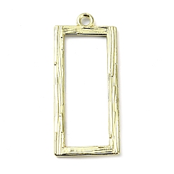 Золотой Стойки подвески обшивки сплава, прямоугольные, золотые, 33.5x13.5x1 мм, отверстие : 1.8 мм