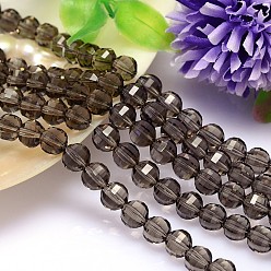 Светло-коричневый Граненый круглый имитация австрийский хрусталь пряди шарик, класс AAA, загар, 10 мм, отверстие : 0.9~1 мм, около 40 шт / нитка, 15.7 дюйм