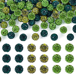 (52) Непрозрачная лаванда 100шт 5 стили полимерная глина стразы бусины, класс А, круглые, pave disco бусины, разноцветные, 10x9.5 мм, отверстие : 1.5~1.8 мм, 20 шт / стиль