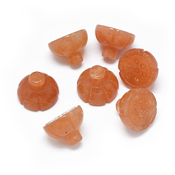 Aventurine Rouge Perles naturelles en aventurine rouge, pod lotus, 16x11~11.5mm, Trou: 1mm
