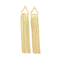 Настоящее золото 18K Латунь кисточкой большие кулоны, долговечный, без никеля , реальный 18 k позолоченный, 56x8.5x1 мм, отверстие : 1.4 мм