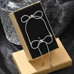 Нержавеющая Сталь Цвет 304 серьги-гвоздики-бабочки из нержавеющей стали, цвет нержавеющей стали, 49x35 мм