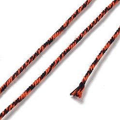 Черный Полиэфирный крученый шнур, круглые, для изготовления ювелирных изделий DIY, чёрные, 1.2 мм, около 38.28 ярдов (35 м) / рулон