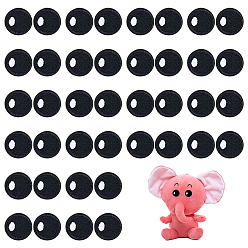 Черный 20 пары аппликаций для глаз, компьютеризированная вышивка тканью утюжок на / шить на заплатках, аксессуары для костюма, чёрные, 21x2 мм