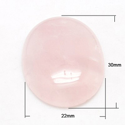 Розовый Кварц Кабошоны из камня, овальные, природного розового кварца, 30x22x5~7 мм