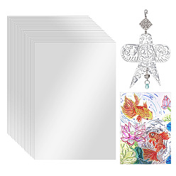 Silver Rectangle Tinfoil Paper Sheets for Craft Engraving, Silver, 300x200x0.1mm