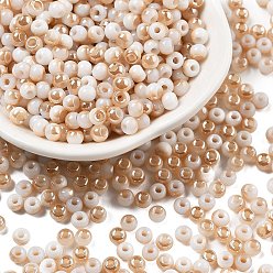 Белый Навахо Бисер из стекла , AB цвет, рондель, навахо белый, 4x3 мм, отверстие : 1.2 мм, 20 г / мешок