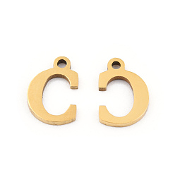 Letter C 201 прелести нержавеющей стали, алфавит, letter.c, 9x6x1 мм, отверстие : 1 мм