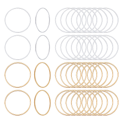 (52) Непрозрачная лаванда 100шт 2 цвета латунные соединительные кольца, кольцо, разноцветные, 30x1 мм, 50 шт / цвет