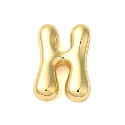 Letter H Стойки обшивки латунные подвески, без кадмия и без свинца, долговечный, реальный 18 k позолоченный, Письмо ч, 18x13x5 мм, отверстие : 1.8x2.5 мм