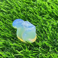 Опал Опалитовая резная статуя белки для украшения дома, Статуэтки по фен-шуй для украшения домашнего офиса, 30 мм