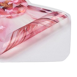 Pink Пластиковые наклейки для домашних животных, для diy scrapbooking, оформление фотоальбома, розовые, 58~138x42~112x0.1 мм, 10 шт / комплект