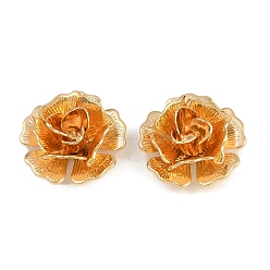 Настоящее золото 18K Шапочки и конусы для бусин, латунные, цветок, без никеля , реальный 18 k позолоченный, 15x15x6.5 мм, отверстие : 1 мм