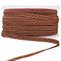 Marron Sablonneux 14.5m ruban de bordure en dentelle de polyester, accessoires de couture et de loisirs créatifs, Sandy Brown, 5/8 pouces (17 mm), environ 15.86 yards (14.5m)/paquet