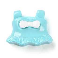 Clothes Непрозрачные кабошоны из смолы, изготовление ювелирных изделий, голубой, одежда, 17x22x9 мм