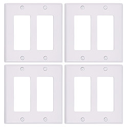 Square Plastic Wall Switch Plate, Switch Guard Cover, White, Square, 115x116x6.5mm