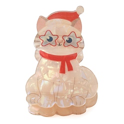 Cat Shape Пластиковые заколки для волос из ПВХ с когтями для животных, со стальными результатами, аксессуары для волос для девочек, форма кошки, 65x46x58 мм