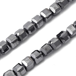 Терагерцовый камень Синтетические терагерцовые бусины из камня, граненые настольные бусины в форме куба, 4.5x4.5x4 мм, отверстие : 0.9 мм, около 97 шт / нитка, 15.35'' (39 см)