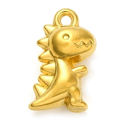 Настоящее золото 18K Ионное покрытие (ip) 304 подвески из нержавеющей стали, очарование динозавра, реальный 18 k позолоченный, 18.5x10x7 мм, отверстие : 1.6 мм